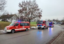 17. Januar 2025 – Ausgelöste Sprinkleranlage in Geschäftsgebäude, Wasserburg