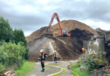 14. Juli 2025 – Brand eines Hackschnitzelhaufens, Freiham