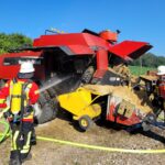 2. Juli 2025 – Brand einer Strohpresse im Freien, Straß