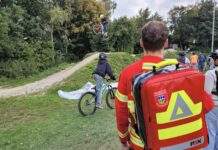 27. September 2025 – Sanitätsdienst bei Mountainbike-Wettbewerb, Eiselfing